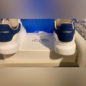 Alexander McQueen Sneaker (size 45) color: White/ pros blue 161